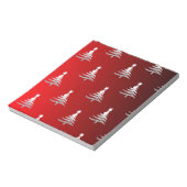 Kerstbomen Silver op rood Notitieblok (Gedraaid)