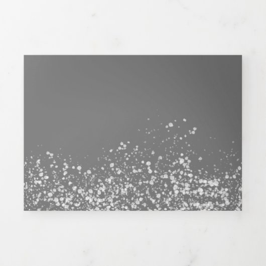 kerstbomen sneeuwsceen bruiloft drieluik uitnodiging (Cover)