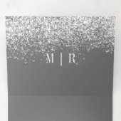 kerstbomen sneeuwsceen bruiloft drieluik uitnodiging (Binnenzijde eerst)