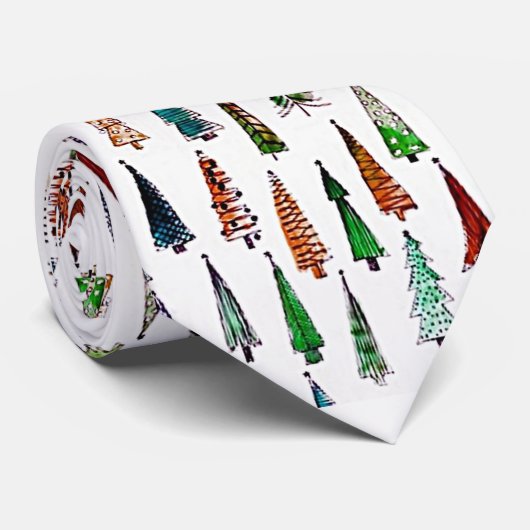 kerstbomen stropdas (Opgerold)