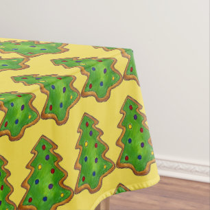 Kerstbomen Suikerkoekjes gebakken feestdagen Tafelkleed