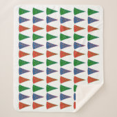 Kerstbomen Tri-kleur Sherpa Deken (Voorkant)