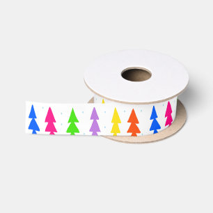 Kerstbomen uit de midden van de eeuw met meerdere lint
