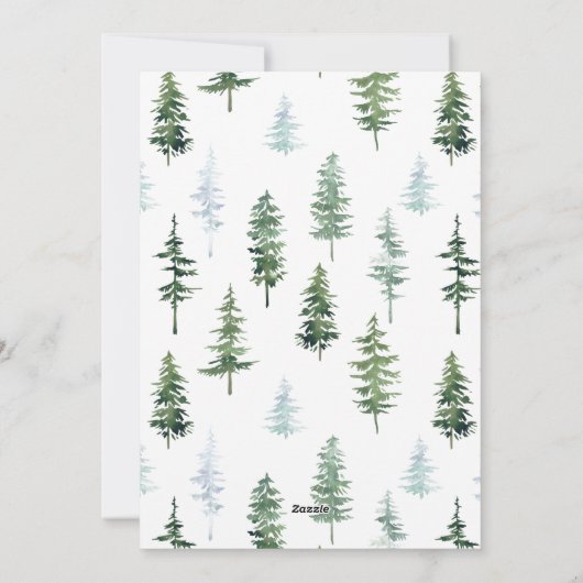 kerstbomen | Uitnodiging feestdag (Achterkant)