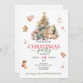 Kerstbomen Vakantie bomen Uitnodiging (Voorkant / Achterkant)
