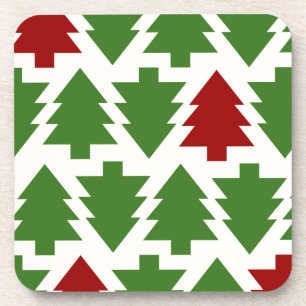 Kerstbomen Vakantiepatroon Bier Onderzetter
