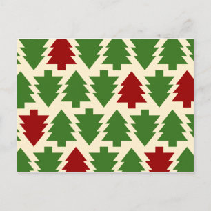 Kerstbomen Vakantiepatroon Feestdagenkaart
