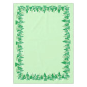 Kerstbomen Witte Sneeuwvlokken Groen Tafelkleed (Voorkant)