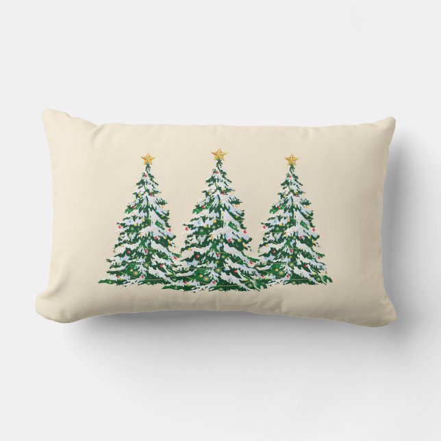 Kerstbomen Worp Kussen (Voorkant)