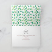 Kerstbomen Zakelijk Bedrijfslogo Feestdagen Kaart (Binnen)