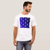 kerstbomen zilver op kobalt Blue T-shirt (Voorkant volledig)