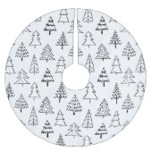 Kerstbomen zwart en wit patroon kerstboom rok (Voorkant)