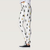 kerstbomen zwarte gouden Leggings (Links)