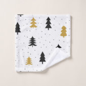 Kerstbomen zwarte goudhanddoeken bad handdoek (Wasdoekje)