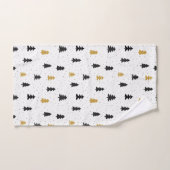 Kerstbomen zwarte goudhanddoeken bad handdoek (Handdoek)