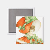 Kerstbonet  Magnet Magneet (Voorkant / Achterkant)