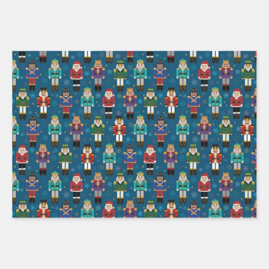 Kerstbont, gebarsten patroonpapier inpakpapier vel (Voorkant)