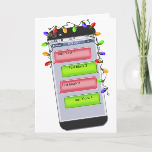 Kerstboodschap Groet Feestdagen Kaart (Voorkant)