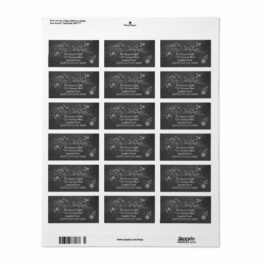 Kerstboodschap Label (Full Sheet)