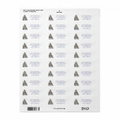 Kerstboodschap Penguin Kerstboom Fun Etiket (Full Sheet)