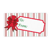 Kerstboog Cadeautag Labels (Voorkant)
