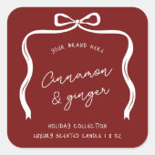 Kerstboog Feestelijk Product Label Rood & Wit (Voorkant)