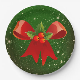 Kerstboog met holly Paper-Borden Papieren Bordje
