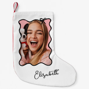 kerstboog   Wavy zwart-wit foto Lijst Kleine Kerstsok