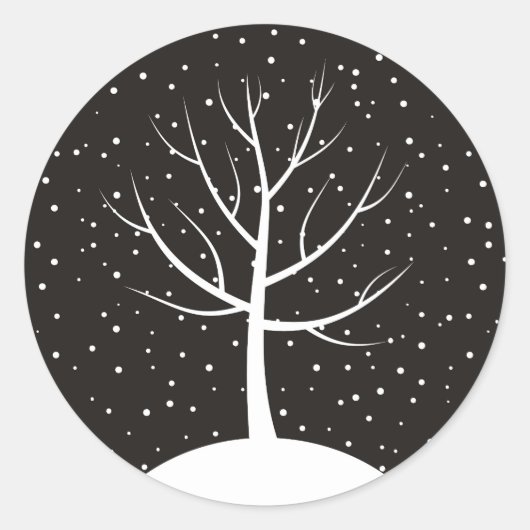 Kerstboom3 Ronde Sticker (Voorkant)