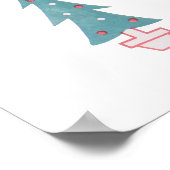  kerstboom, 1950, geïnspireerde kunst poster (Hoek)