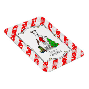 Kerstboom 2 Broodhond (brindle white) Dog Fun Magneet