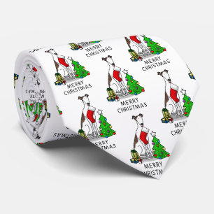 Kerstboom 2 Broodhond (brindle white) Dog Fun Stropdas