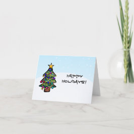 Kerstboom 2 feestdagen kaart