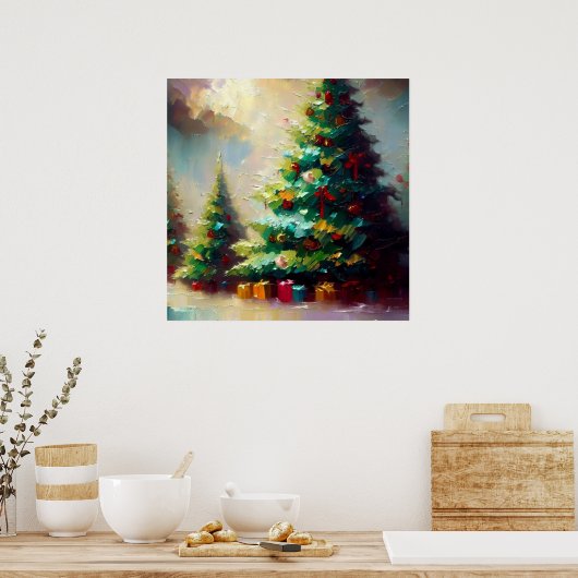 Kerstboom 2 poster (Keuken)