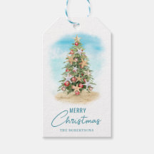 Kerstboom aan het strand Kust
