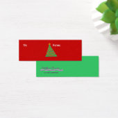 Kerstboom, Aan:, Van: Mini Visitekaartjes (Bureau)