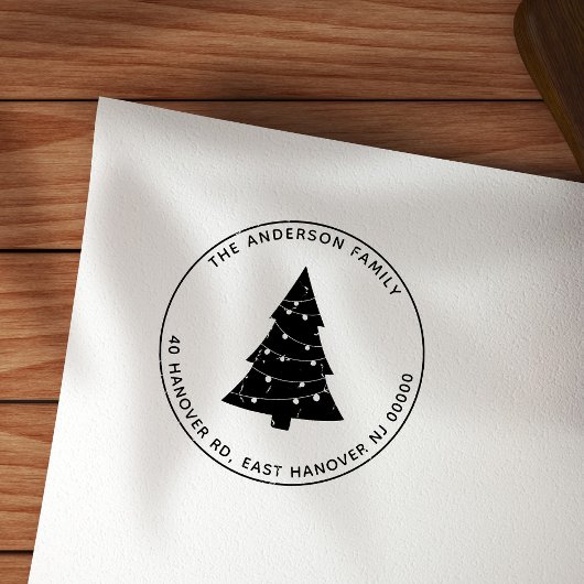 Kerstboom - Aangepaste feestdag Rubberstempel