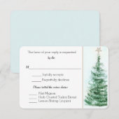 kerstboom aangepaste RSVP-kaart RSVP Kaartje (Voorkant / Achterkant)
