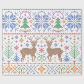 Kerstboom Abstract Cadeaupapier (Vlak)