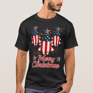 Kerstboom - Amerikaanse vlag - Seizoen T-shirt