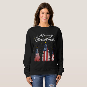 Kerstboom Amerikaanse vlag Trui