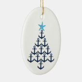 Kerstboom Anchor Nautical Keramisch Ornament (Rechts)