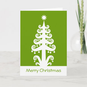 Kerstboom - Avocado Green Feestdagen Kaart