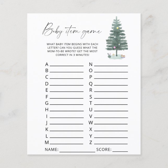 Kerstboom - Baby Item Game (Voorkant)