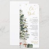 Kerstboom Baby Shower Menu (Voorkant / Achterkant)