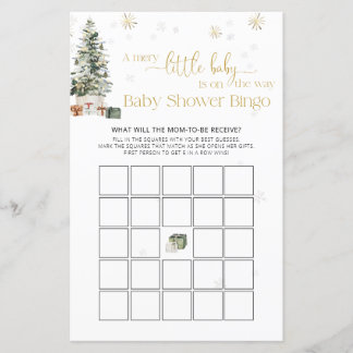 Kerstboom Baby Shower Spel Bingo