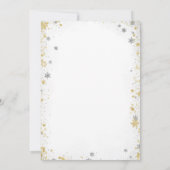 Kerstboom Baby shower Uitnodiging Silver Gold (Achterkant)