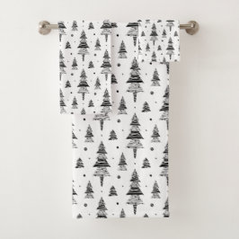 kerstboom  bad handdoek