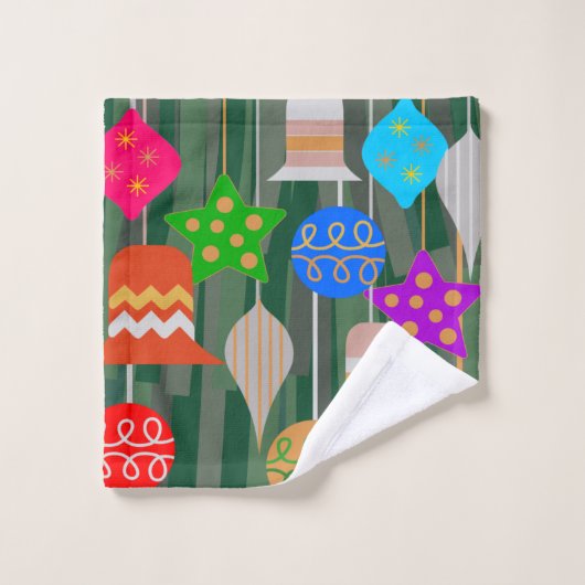 kerstboom bad handdoek (Wasdoekje)