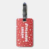 kerstboom bagagelabel (Achterkant verticaal)